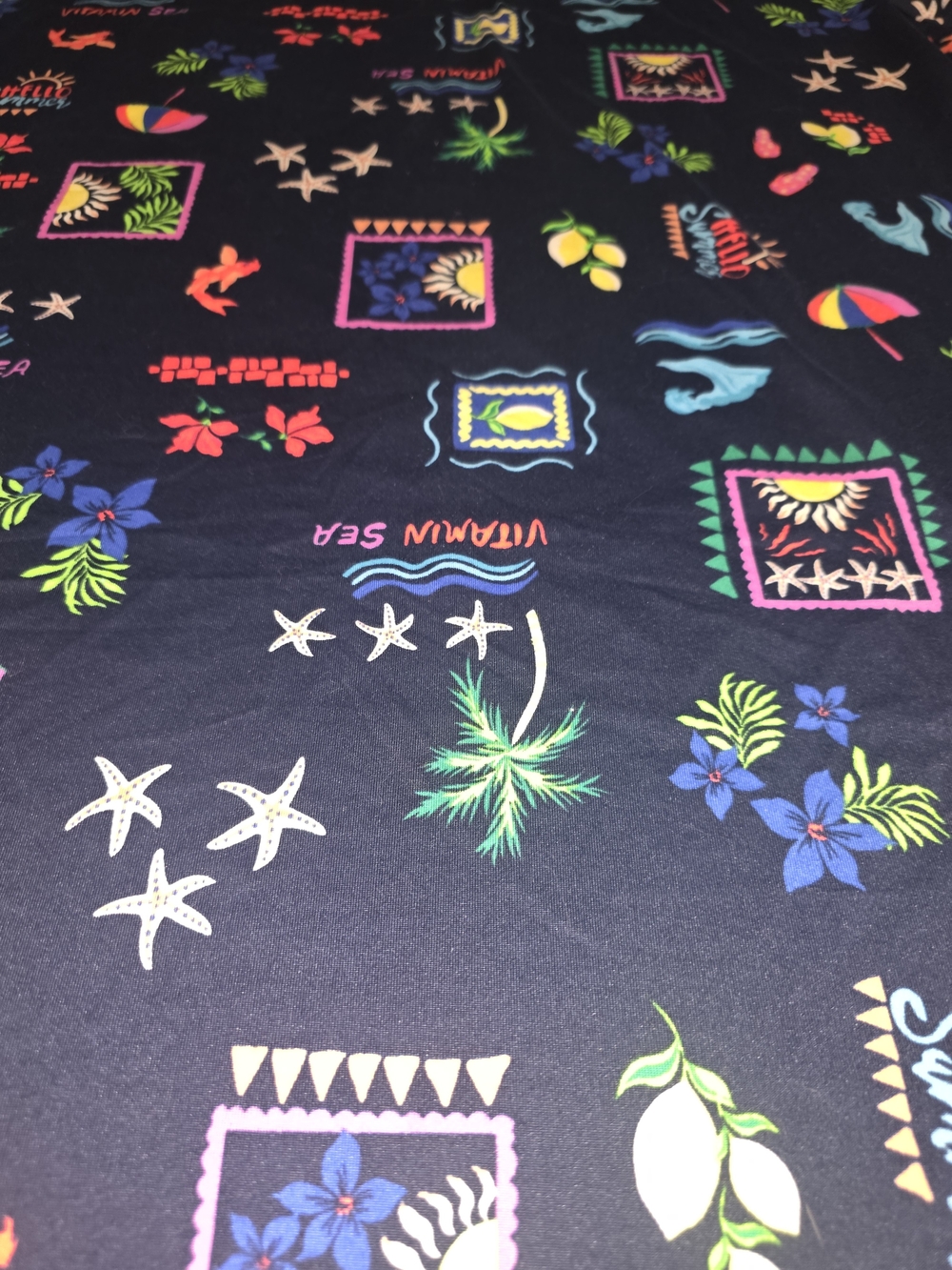 Navy Tropical Print Sleep Shirt - Picture 3 of 6